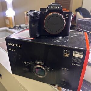 Sony Alpha 7 III Digital Camera - Black and Red Accents